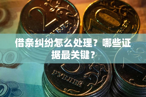 北京借条纠纷怎么处理？哪些证据最关键？