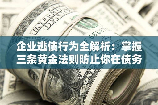 北京企业逃债行为全解析：掌握三条黄金法则防止你在债务乱局中“踩雷”