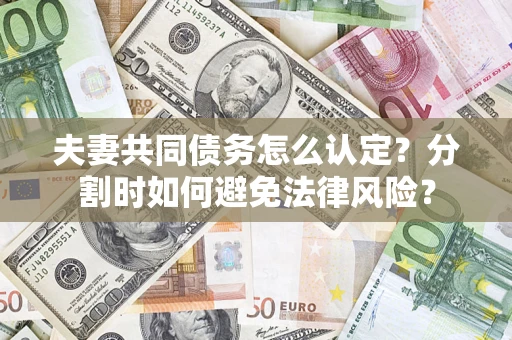 北京夫妻共同债务怎么认定？分割时如何避免法律风险？